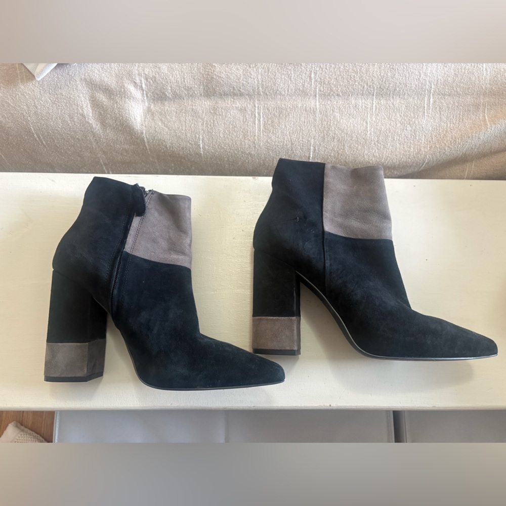 Senso Warren Suede Ankle Boots | Black & Grey | Chunky Heel | Size 39